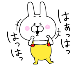 Rabbit dressed in overalls sticker #9830579