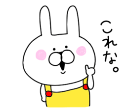 Rabbit dressed in overalls sticker #9830580