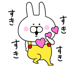 Rabbit dressed in overalls sticker #9830582