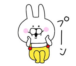 Rabbit dressed in overalls sticker #9830583