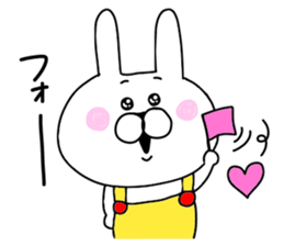 Rabbit dressed in overalls sticker #9830584