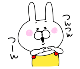 Rabbit dressed in overalls sticker #9830589