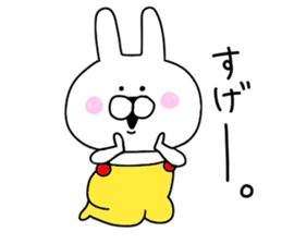 Rabbit dressed in overalls sticker #9830590