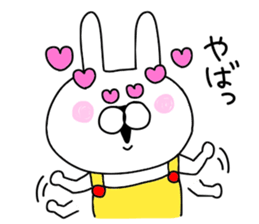 Rabbit dressed in overalls sticker #9830595