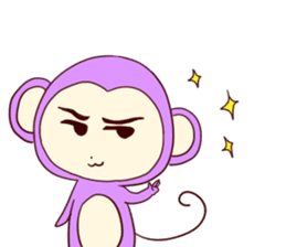 iridescent monkey sticker #9830783