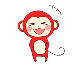 iridescent monkey sticker #9830786