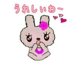 Hula-rabbit 1 sticker #9832303