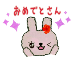 Hula-rabbit 1 sticker #9832307