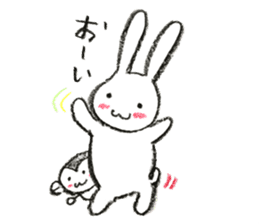 Daily good friend rabbit and monkey sticker #9833564