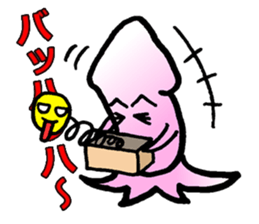 squid of the bad person face sticker #9833979