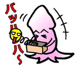squid of the bad person face sticker #9833979