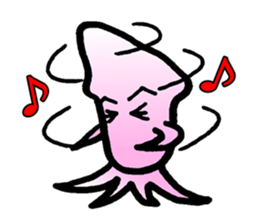 squid of the bad person face sticker #9833994