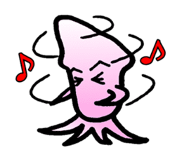 squid of the bad person face sticker #9833994