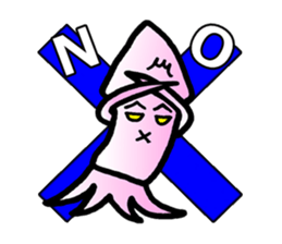 squid of the bad person face sticker #9833999