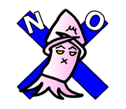 squid of the bad person face sticker #9833999