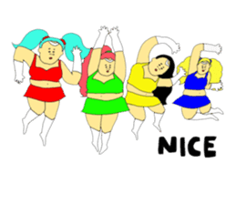 Love and fat warriors 4 sticker #9834560