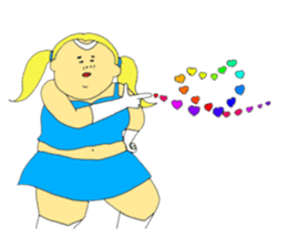 Love and fat warriors 4 sticker #9834588