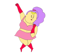 Love and fat warriors 4 sticker #9834599