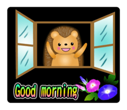 Hedgehog Hopi and popo and bouquet. sticker #9835216