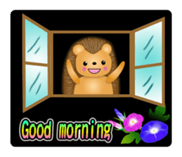 Hedgehog Hopi and popo and bouquet. sticker #9835216
