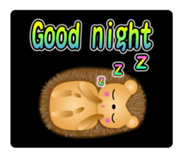 Hedgehog Hopi and popo and bouquet. sticker #9835217