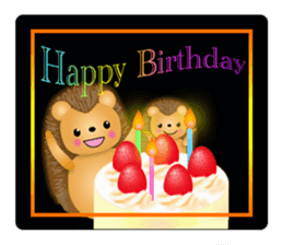 Hedgehog Hopi and popo and bouquet. sticker #9835218