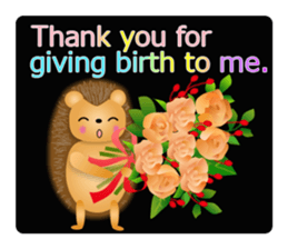 Hedgehog Hopi and popo and bouquet. sticker #9835220