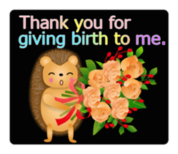 Hedgehog Hopi and popo and bouquet. sticker #9835220