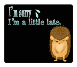 Hedgehog Hopi and popo and bouquet. sticker #9835222