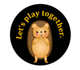 Hedgehog Hopi and popo and bouquet. sticker #9835224