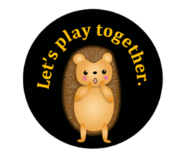 Hedgehog Hopi and popo and bouquet. sticker #9835224