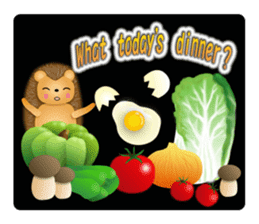 Hedgehog Hopi and popo and bouquet. sticker #9835225