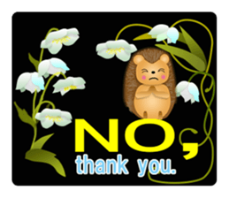 Hedgehog Hopi and popo and bouquet. sticker #9835228