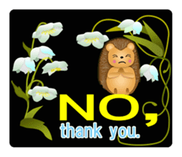 Hedgehog Hopi and popo and bouquet. sticker #9835228