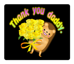 Hedgehog Hopi and popo and bouquet. sticker #9835232