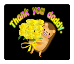 Hedgehog Hopi and popo and bouquet. sticker #9835232