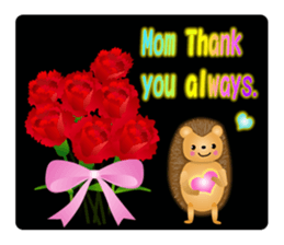 Hedgehog Hopi and popo and bouquet. sticker #9835233