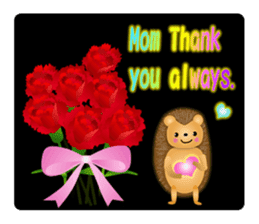 Hedgehog Hopi and popo and bouquet. sticker #9835233