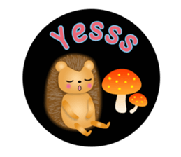 Hedgehog Hopi and popo and bouquet. sticker #9835236