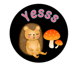 Hedgehog Hopi and popo and bouquet. sticker #9835236