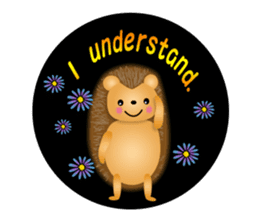 Hedgehog Hopi and popo and bouquet. sticker #9835237