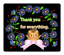 Hedgehog Hopi and popo and bouquet. sticker #9835238