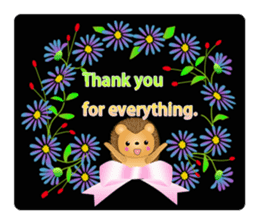 Hedgehog Hopi and popo and bouquet. sticker #9835238