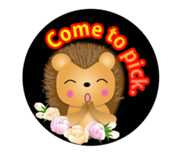 Hedgehog Hopi and popo and bouquet. sticker #9835239