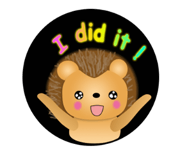 Hedgehog Hopi and popo and bouquet. sticker #9835240