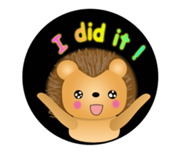 Hedgehog Hopi and popo and bouquet. sticker #9835240