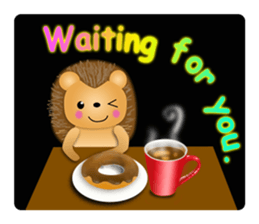 Hedgehog Hopi and popo and bouquet. sticker #9835241