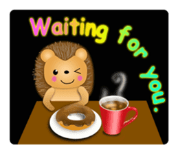 Hedgehog Hopi and popo and bouquet. sticker #9835241