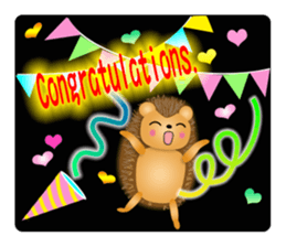 Hedgehog Hopi and popo and bouquet. sticker #9835243