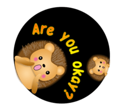 Hedgehog Hopi and popo and bouquet. sticker #9835244